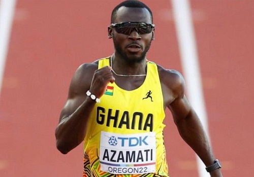 Azamati, the country's fastest man and a former University of Ghana student, has broken the national 100m record twice, most recently achieving a time of 9.90s at the Texas Relays. 