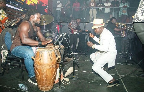  Amakye Dede in full flight at the event