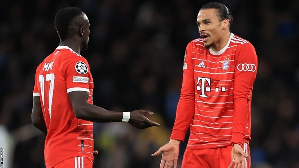 Sadio Mane and Leroy Sane were seen arguing with each other during the latter stages of Tuesday's game