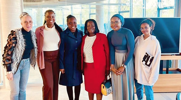 • Prof. Jane Naana Opoku-Agyemang (3rd from right) with some members of the Women’s Unit of the Cyprus International University