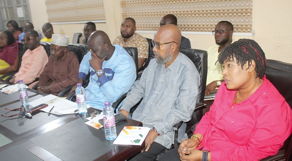 • Nana Yaa Jantuah (right), CPP General Secretary; Dr Henry Lartey (2nd from right), Leader, GCPP; Mordecai Thiombiano (3rd from right back row), APC General Secretary, and other political party representatives at the meeting