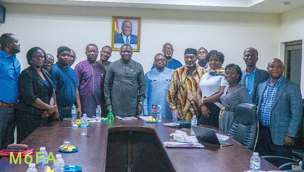 • Dr Bryan Acheampong (arrowed) with seed producers in one of the engagements