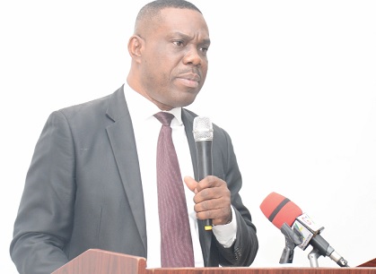 • Dr Eric Oduro Osae, Director-General of the Internal Audit Agency, speaking at the event. Picture: ALBERTA MORTTY