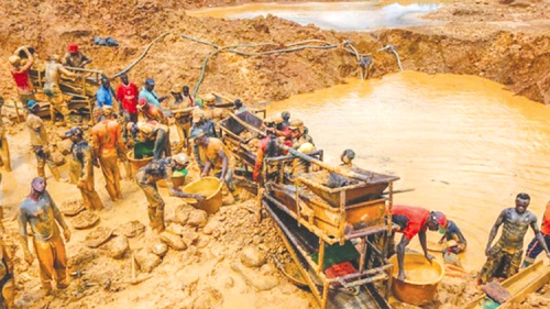 A site with illegal miners 