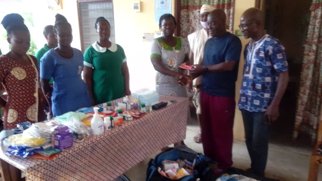 Leklebi-Duga Health Centre receives assorted medication from philanthropists