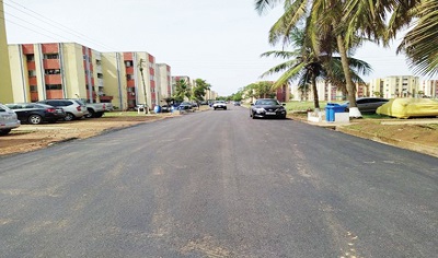 The Community 3 site A and B road after rehabilitation works