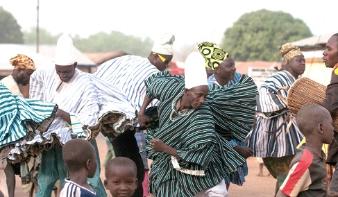 A traditional dance by people of Yendi in the Northern Region during the Damba festival