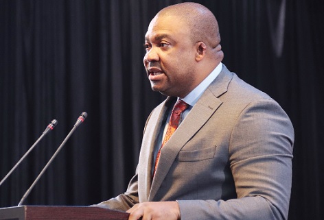 John Thomas (right), Managing Director, GTBank Ghana, addressing the workshop. Picture: ELVIS NII NOI DOWUONA