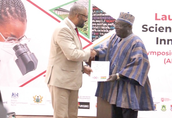 James Cleverly (left), UK Secretary of State for Foreign, Commonwealth and Development Affairs, and Dr Kwaku Afriyie, launching the strategy