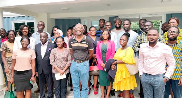 Dr Nii Kwashie Allotey (arrowed) with some participants after the workshop