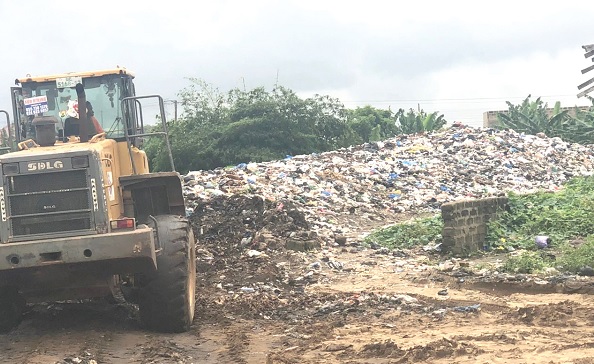One of the refuge dump sites being cleared