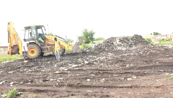 Clearing of refuse dumping site in progress at Kpasa in Nkwanta North