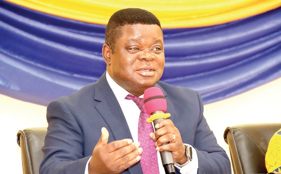 Prof. Peter Quartey, Director, Institute of Statistical, Social and Economic Research, addressing the mid-year budget review. Picture: ELVIS NII NOI DOWUONA