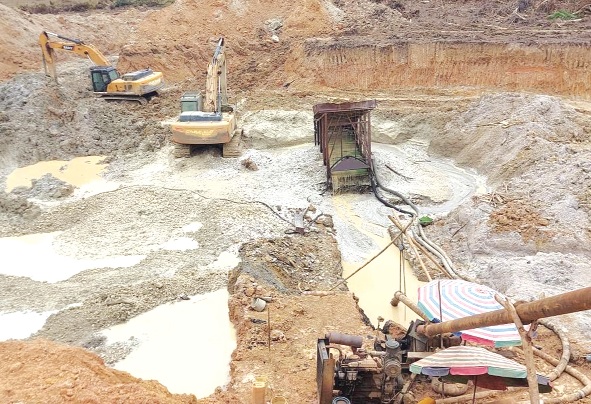 About 560 acres have been destroyed as a result of illegal mining. Picture: EMMANUEL BAAH