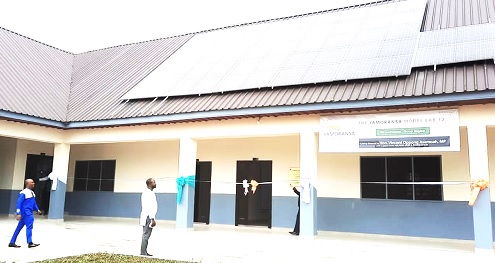 The front view of Nkrankwanta ICT lab