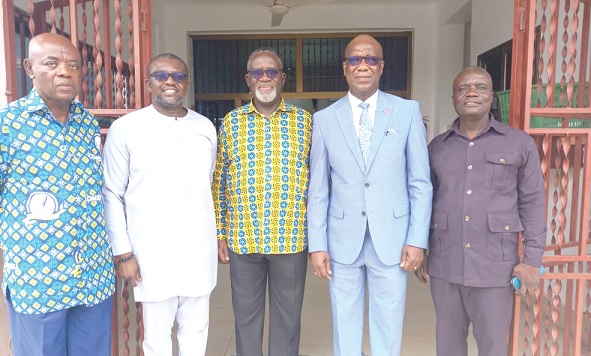 Rt Rev. Dr Hilliard Dela Dogbe (2nd from right), Presiding Prelate of the Western West Africa Episcopal District of the AME Zion Church, with Dr Kwabena Tandoh (2nd from left), Deputy Director-General of the Ghana Education Service, and other participants