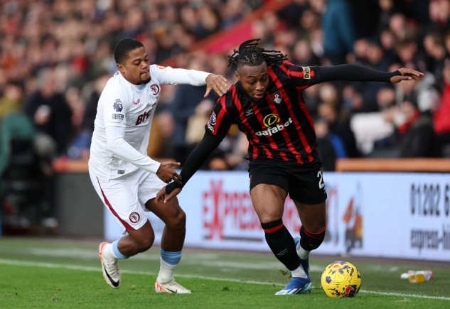 Antoine Semenyo scores third goal of the season for Bournemouth in EPL