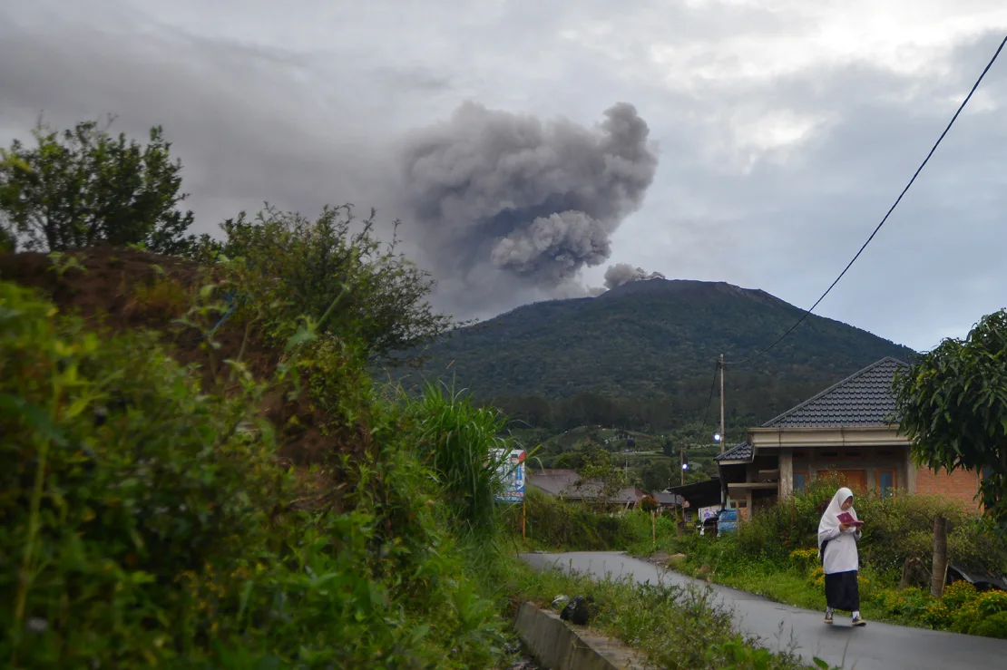 Indonesian volcano eruption