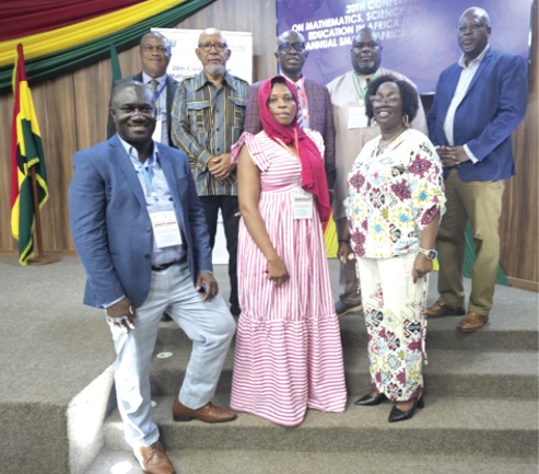 Prof. Fred McBagonluri stands far right