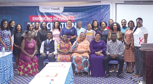 Facilitators and participants in the AWMA training in Accra