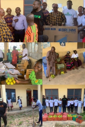 Eastfield Foundation donates TV and orange seedlings to Akyem Aboabo Health Centre