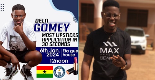  Ghanaian makeup artist's Guinness World Records bid falters