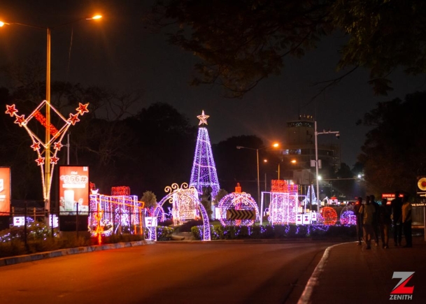 The Zenith Bank Christmas Décor, lighting at the Airport enclave in Accra