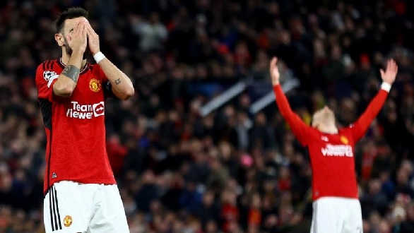 Captain Bruno Fernandes (left) is suspended for Manchester United's next match - away at Premier League leaders Liverpool on Sunday