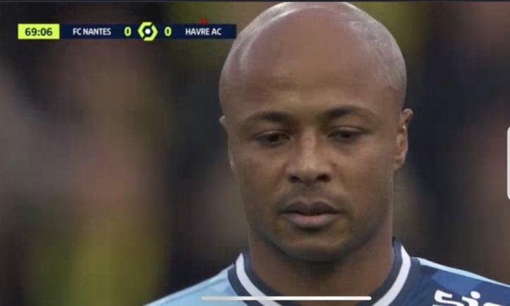 Dramatic debut for Andre Ayew as Ghana captain sent off for Le Havre in minutes