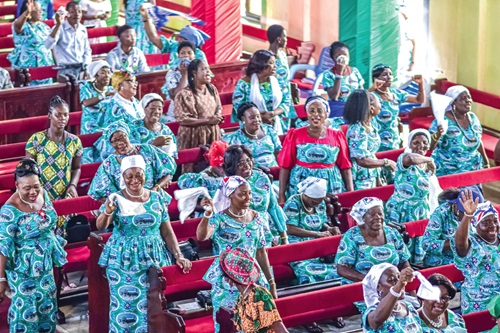 A section of the congregation during the anniversary service A section of the congregation during the anniversary service