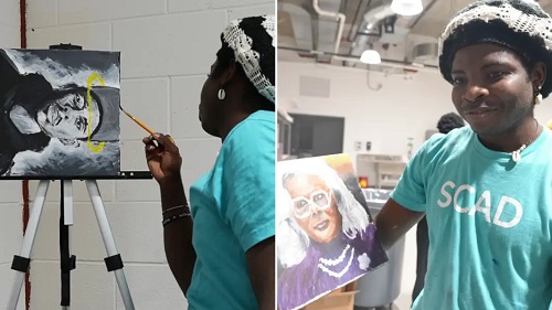 Chancellor Ahaghotu, a Nigerian art student at the Savannah College of Art and Design in Atlanta, has etched his name in history by breaking the decade-old record for the longest painting marathon. 
