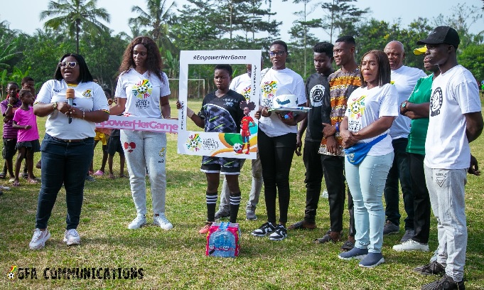 Gifty Oware-Mensah (left), Ama Brobbey Williams and other members of the delegation at the event