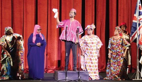 Actor Richmond Annan playing the lead role of Nkrumah. Picture: ELVIS NII NOI DOWUONA