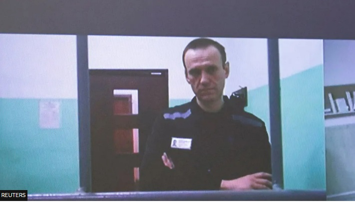 Alexei Navalny during a court hearing in September