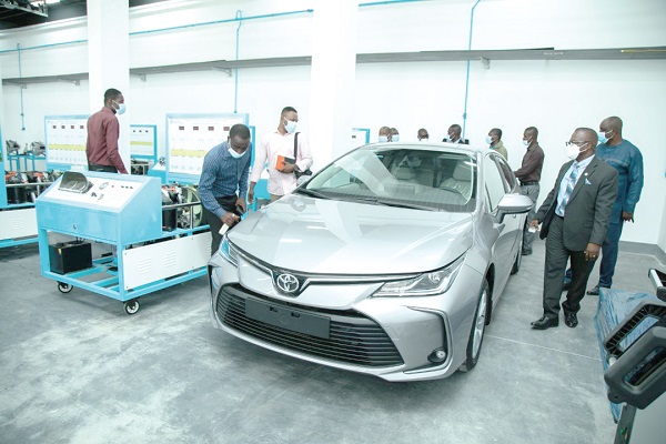 One of the new auto workshops at  the Cape Coast Technical University