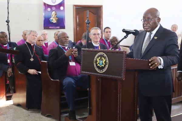 FLASHBACK: President Akufo-Addo speaking at the 18th Anglican Consultative Council at the University of Ghana, Legon in Accra. Picture: SAMUEL TEI ADANO