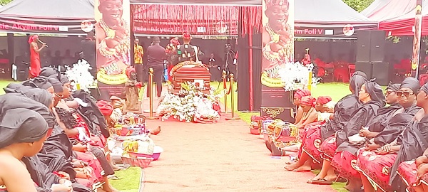 The late Okusie Akyem Foli V lying in state