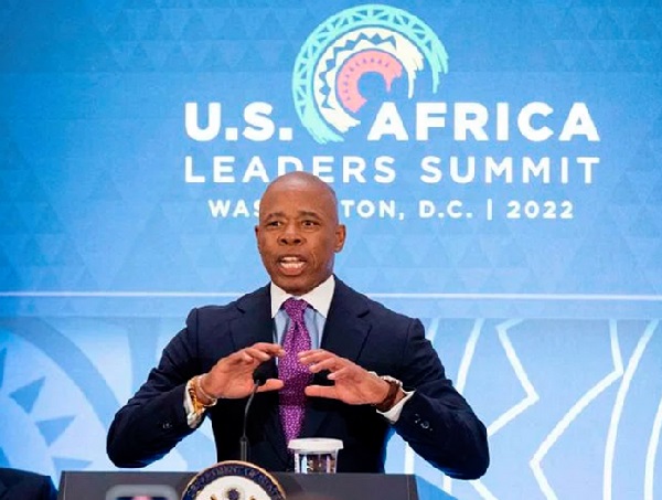 Eric Adams, addressing the US-Africa Summit in Washington DC
