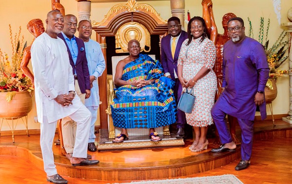  The board and management team of Ghana Post with  Otumfuo Osei Tutu II, the Asantehene