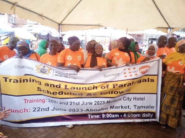 • The women paralegals after the training programme
