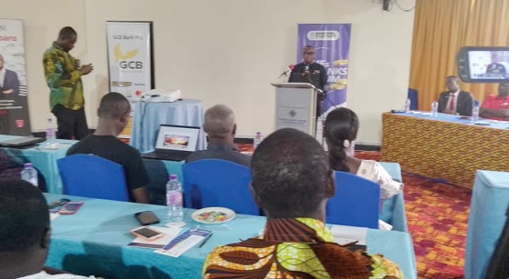 Samuel Dentu (right), Deputy CEO-Finance and Operations of the GEPA, addressing participants