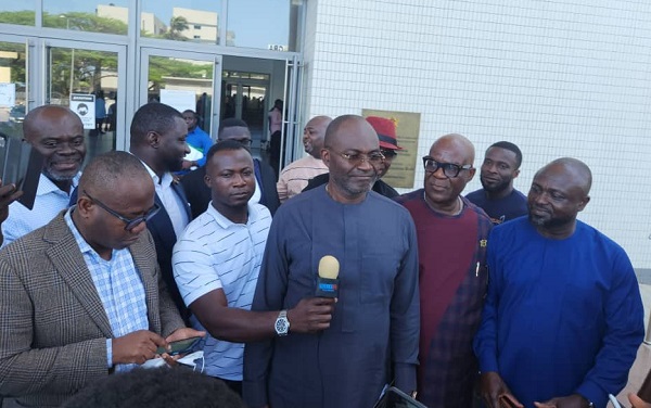 Kennedy Agyapong addressing the press after the hearing