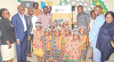  Some dignitaries with some pupils of Model Nursery School after the launch. Picture: ERNEST KODZI