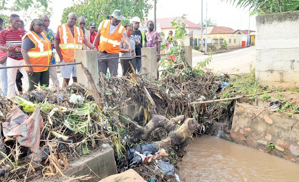 Debris left behind by the floods