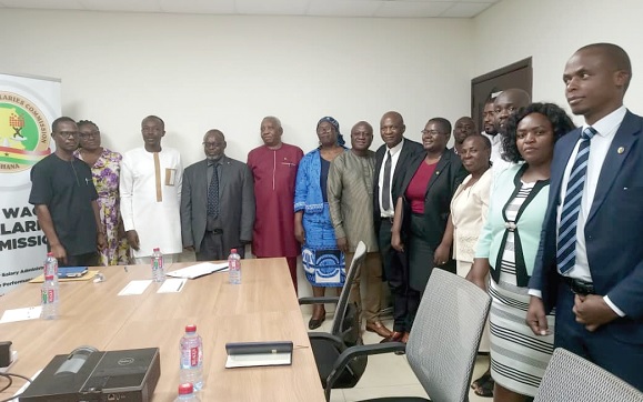 Benjamin Arthur (3rd from left), Chief Executive, FWSC, with the Zimbabwean team