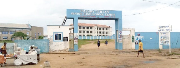 The front view of Teshie Presbyterian sHs The front view of Teshie Presbyterian sHs