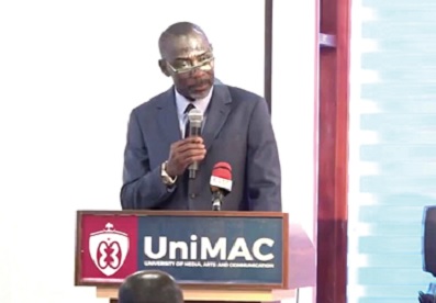 Prof. Kwamena Kwansah-Aidoo, Vice-Chancellor, UniMAC, addressing the participants