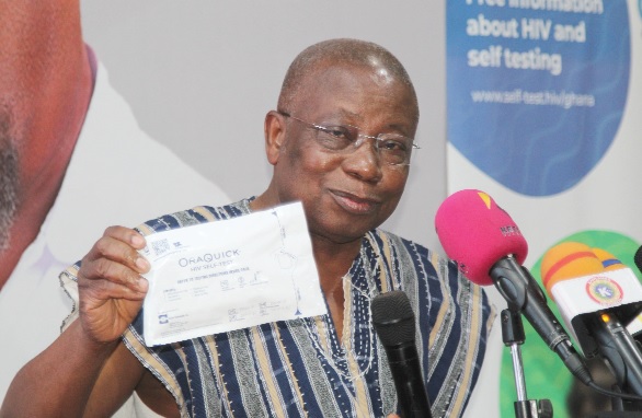 Kwaku Agyeman-Manu, Minister of Health, launching the National HIV Self-Testing kit for individuals and communities. Picture: ESTHER ADJORKOR ADJEI
