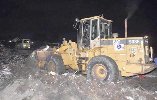 Spew loader evacuating the La Bawaleshie refuse as part of the exercise