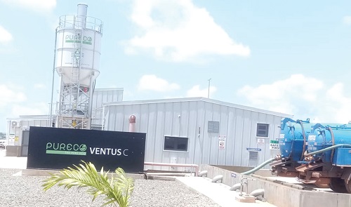 The waste water treatment plant. 